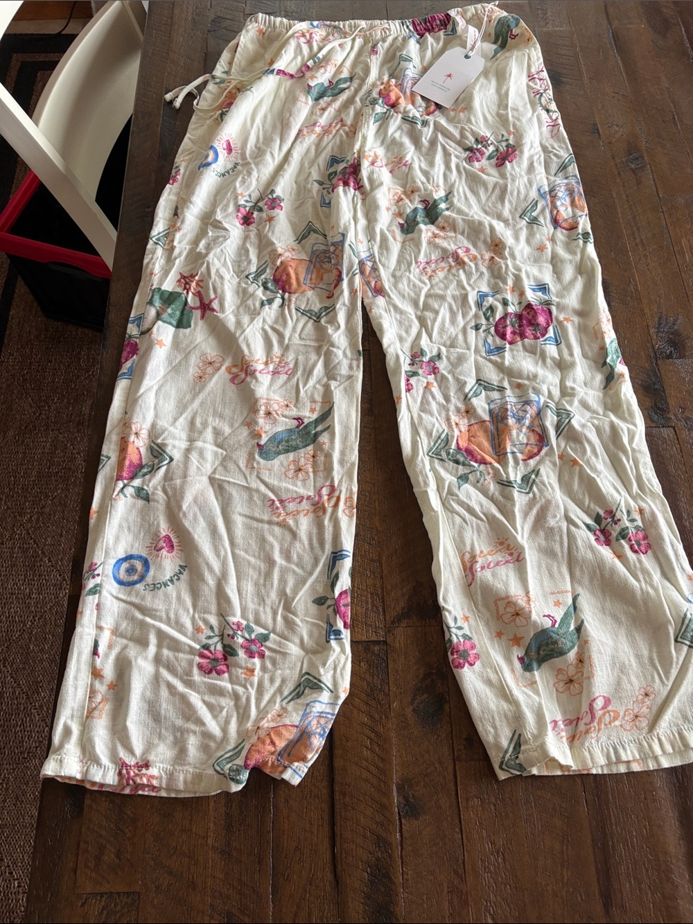 Angel Kiss Cream Skirt with Pink & Green Floral Detail